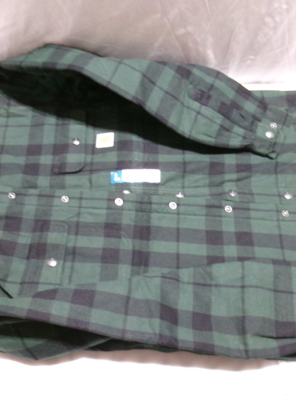 CARHARTT Mens Relaxed Fit Flannel Sherpa-Lined Shirt Jac - Green - Small